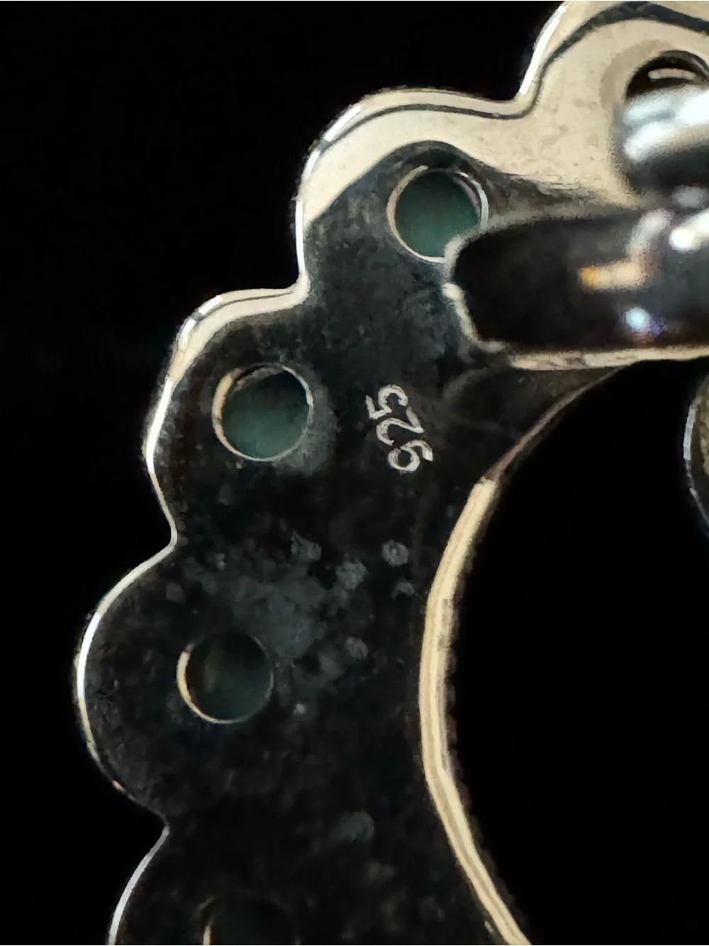 Turquoise Cluster Squash‎ Blossom statement, ring, - Sterling Silver